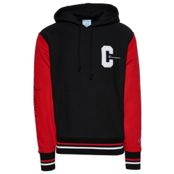 Men's - Champion Reverse Weave Pullover Hoodie Colour Block - Black/Red/White
