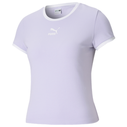 Womens - PUMA Classic Fit Top - Purple/White