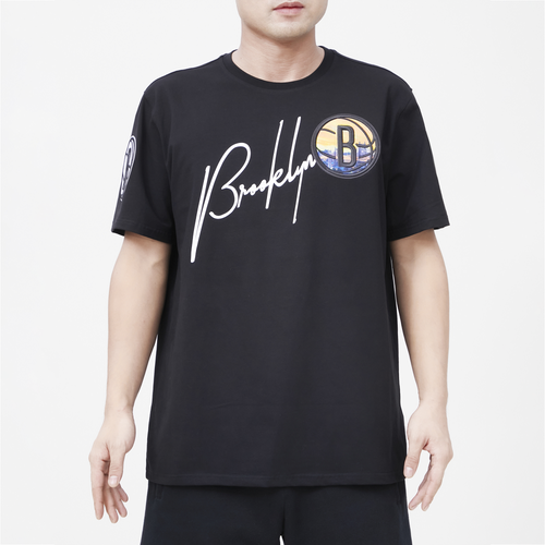 

Pro Standard Mens Pro Standard Nets City Scape T-Shirt - Mens Black/Black Size M