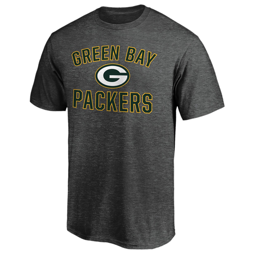

Fanatics Mens Green Bay Packers Fanatics Packers Victory Arch T-Shirt - Mens Heather Charcoal Size S