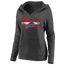 Fanatics Bills First String V-Neck Pullover Hoodie - Women's Heathered Charcoal/Heathered Charcoal