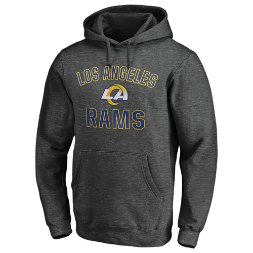 Fanatics Mens  Rams Victory Arch Pullover Hoodie In Heather Charcoal