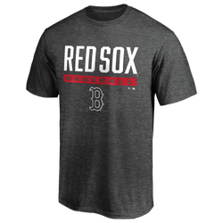 Men's - Fanatics Red Sox Win Stripe T-Shirt - Grey/Grey