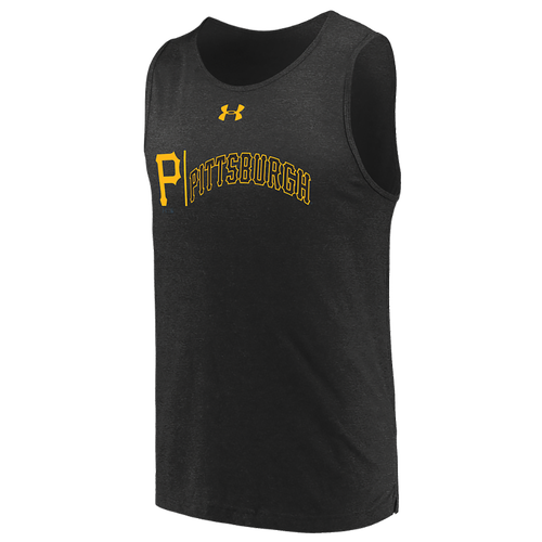 

Under Armour Mens Pittsburgh Pirates Under Armour Pirates Dual Logo Tank - Mens Black Size S