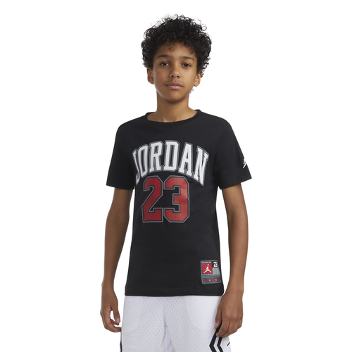 

Boys Jordan Jordan Practice Flight T-Shirt - Boys' Grade School Black/Red Size M