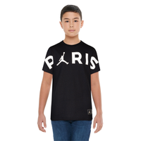 Boys' Grade School - Jordan PSG Paris Header S/S T-Shirt - Black/White/Metallic Gold