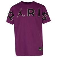 Boys' Grade School - Jordan PSG Paris Header S/S T-Shirt - Bordeaux/Black/Metallic Gold