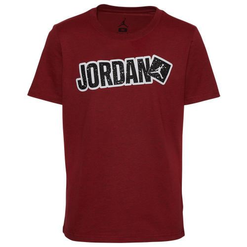 

Boys Jordan Jordan Sticker T-Shirt 1 - Boys' Grade School Black/Red Size M