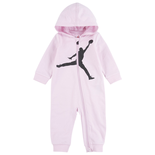 

Girls Infant Jordan Jordan Jumpman Hooded Coverall - Girls' Infant Pink Foam/White Size 18MO