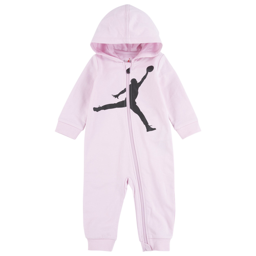 

Girls Infant Jordan Jordan Jumpman Hooded Coverall - Girls' Infant Pink Foam/White Size 12MO