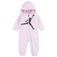 Jordan Jumpman Hooded Coverall - Girls' Infant Pink Foam/White