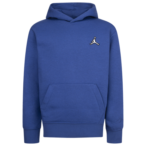 

Boys Jordan Jordan Essentials Pullover Hoodie - Boys' Grade School Blue/White Size XL