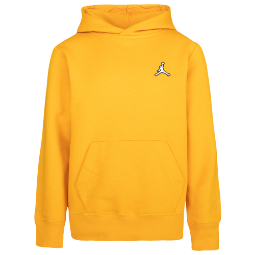 

Boys Jordan Jordan Essentials Pullover Hoodie - Boys' Grade School Yellow/White Size XL