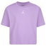 Jordan Essentials T-Shirt - Girls' Grade School Lilac/Black