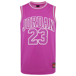 Girls' Grade School - Jordan 23 Jersey - Fire Pink/White