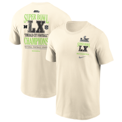 Men's - Nike Seahawks Superbowl Short Sleeve T-Shirt - Tan