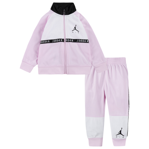 

Jordan Boys Jordan Jumpman Air Blocked Tricot Set - Boys' Infant Black/Pink Foam Size 12MO