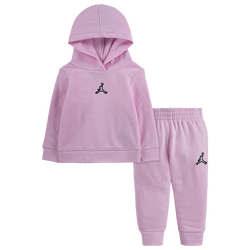 Girls' Preschool - Jordan Essentials Fleece Set - Pink Foam/White