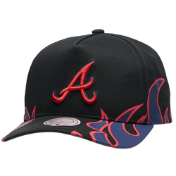 Adult - Mitchell & Ness Braves Hot Head Pro Pinch Cap - Black/Multi