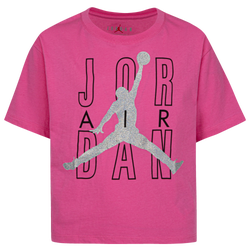 Girls' Grade School - Jordan Air Shine T-Shirt - Pink/White