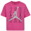 Jordan Air Shine T-Shirt - Girls' Grade School Pink/White