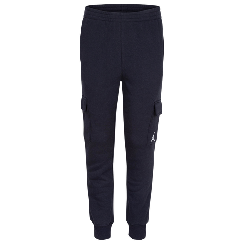 

Jordan Boys Jordan Fleece Cargo Pants - Boys' Grade School White/Black Size M