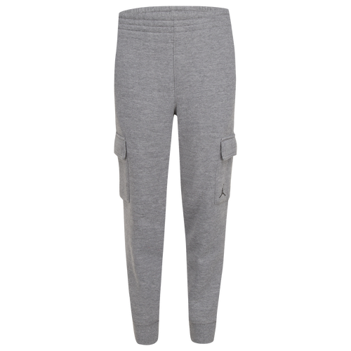 

Jordan Boys Jordan Fleece Cargo Pants - Boys' Grade School Black/Grey Size L