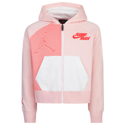 Girls' Grade School - Jordan Jumpman Zip Up - Pink/Red