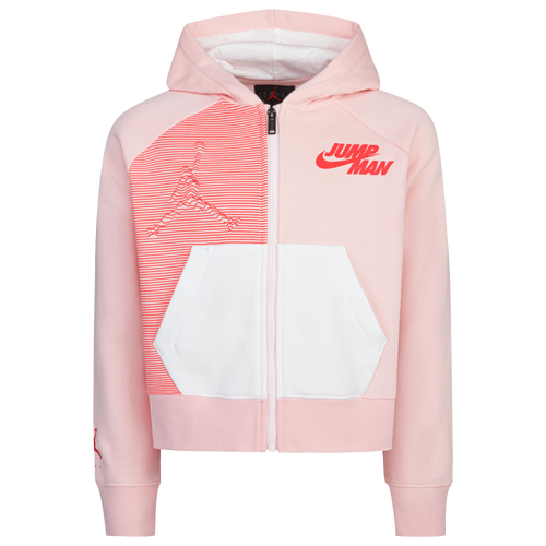 

Jordan Girls Jordan Jumpman Zip Up - Girls' Grade School Pink/Red Size M