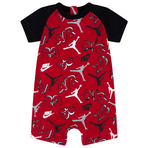 

Boys Infant Jordan Jordan Air Jumbled Romper - Boys' Infant Gym Red Size 12MO