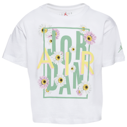 Girls' Grade School - Jordan Flower Child T-Shirt - White/Green