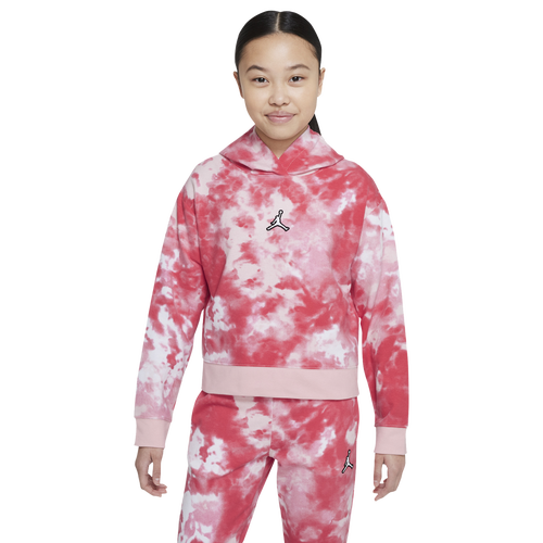 

Jordan Girls Jordan Pullover - Girls' Grade School White/Black/Gray Size L