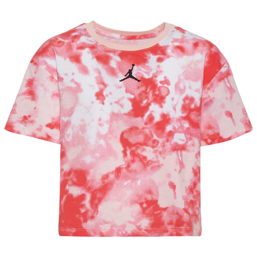 

Jordan Dye T-Shirt - Girls' Grade School Pink/Green Size M