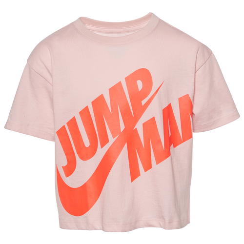 

Jordan Girls Jordan Jumpman T-Shirt - Girls' Grade School Pink/Red Size L