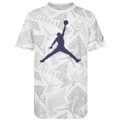 Boys' Grade School - Jordan AJ6 Burst AOP T-Shirt - White/Black