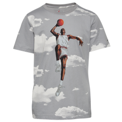 Boys' Grade School - Jordan Line Up Stack T-Shirt - Gray/White