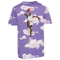 Boys' Grade School - Jordan Line Up Stack T-Shirt - Purple/White