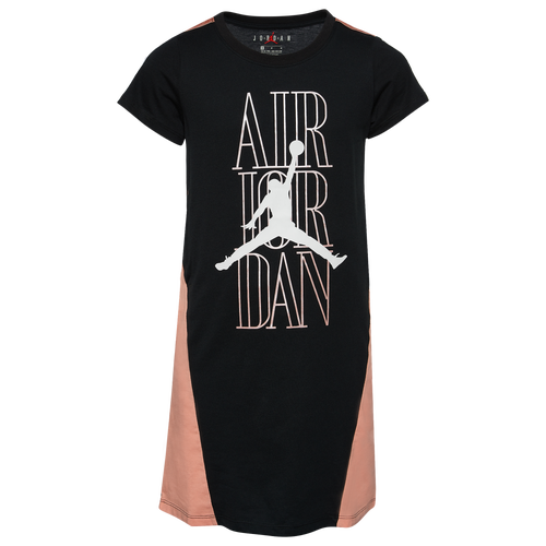 

Jordan Girls Jordan Pink Satin Dress - Girls' Grade School Black/Pink Size M
