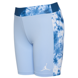 Girls' Grade School - Jordan Cloud Dye Blocked Bike Short - Blue/Blue