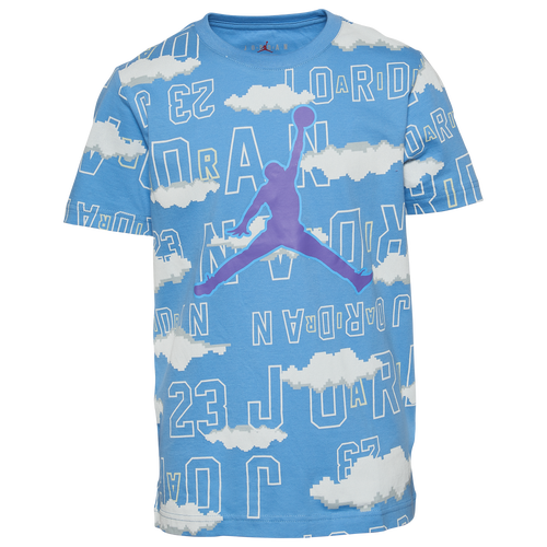 

Boys Jordan Jordan In the Clouds T-Shirt - Boys' Grade School Blue Size XL