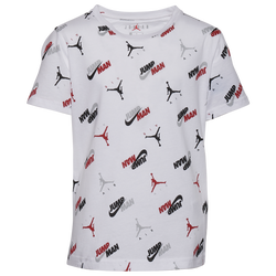 Boys' Grade School - Jordan DNA AOP T-Shirt - White/Multi