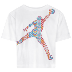 Girls' Preschool - Jordan Braided Jumbo Jumpman T-Shirt - White