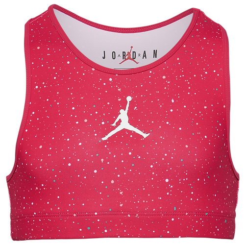 Jordan Kids' Girls  Jumpman Printed Sports Bra In Rush Pink