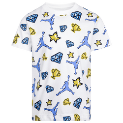 Boys' Preschool - Jordan Children's Day Pixel AOP T-Shirt - White/Blue