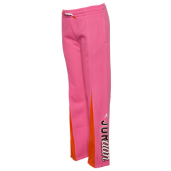 Girls' Grade School - Jordan Fleece Pants - Black/Pinksicle