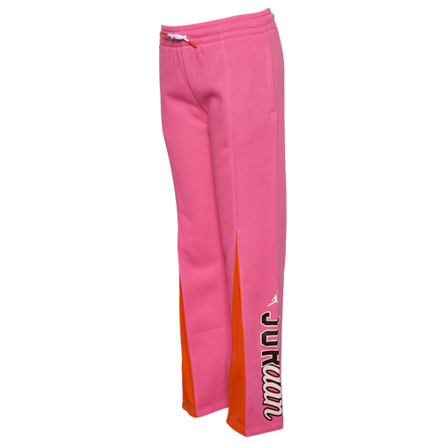 

Girls Jordan Jordan Fleece Pants - Girls' Grade School Black/Pinksicle Size M