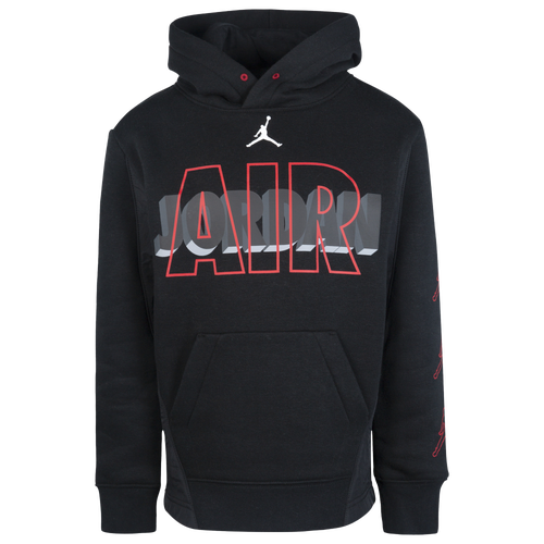 

Jordan Sideline Pullover Hoodie - Boys' Preschool Black/White Size 4