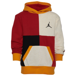 Boys' Grade School - Jordan Paprika Fleece Pullover Hoodie - Red/Yellow/White