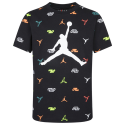 Boys' Grade School - Jordan Modern AOP T-Shirt - White/Black