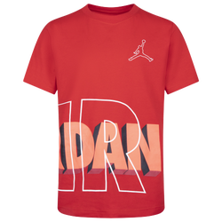 Boys' Preschool - Jordan Around The Back T-Shirt - White/Fire Red